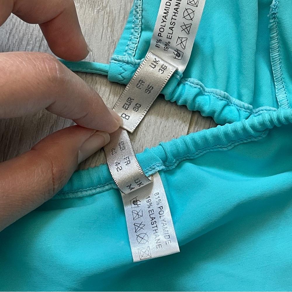 Vintage Y2K Bikini Set change womens Blue (medium) bright swim beach vacation - Picture 4 of 5